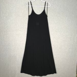 Zara Dress Womens Small Black Knit Loose Flowy Goth Tank Coastal Cover Up Preppy